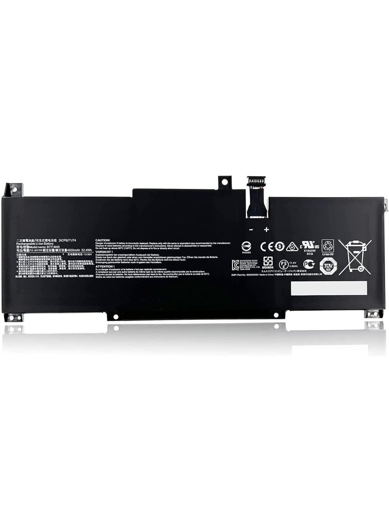 Terabyte BTY-M49 11.4V 52.4Wh 4600mAh Battery Compatible for MSI Prestige 14 A10SC-009 i7-10710U Series - Image 1